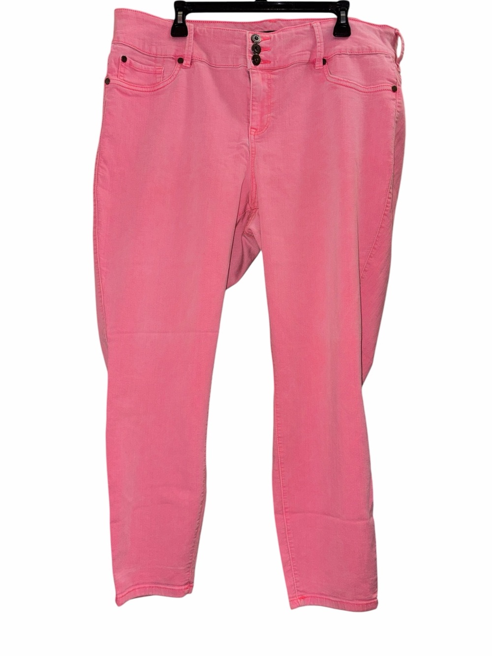 Torrid High Rise Stretch Denim Jeggings 22R Neon Pink Wash - Picture 2 of 7